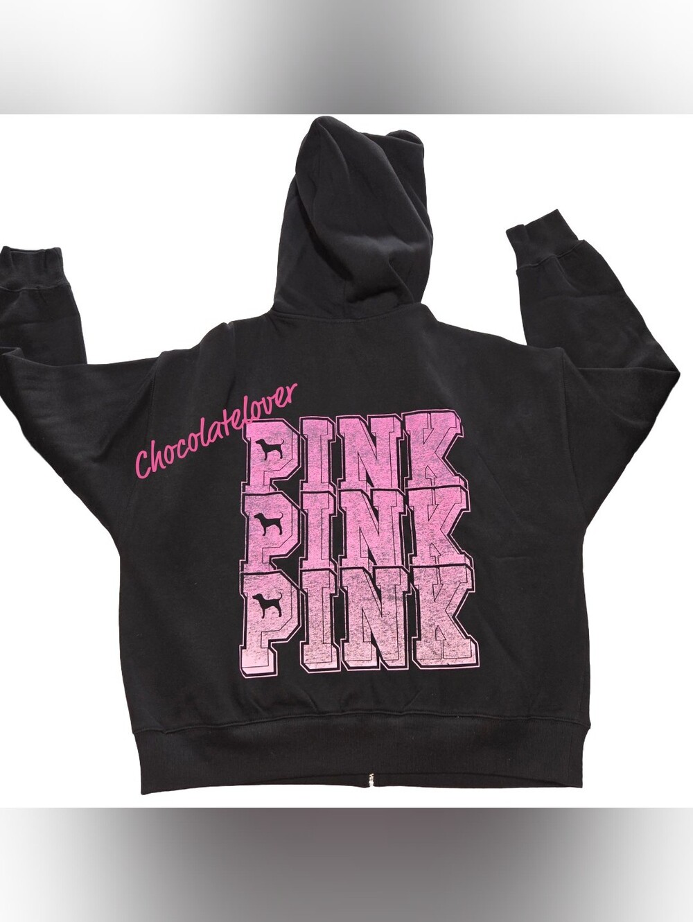 VS PINK  Campus Fleece Hoodie Size Medium PINK Friday! NWT